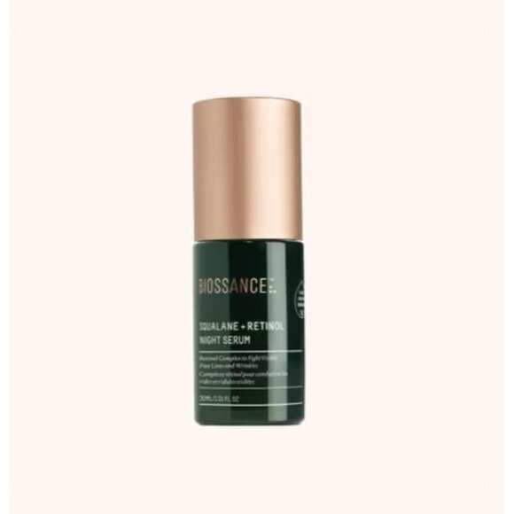 Biossance Squalane & Retinol Night Serum 30ml  Dermatologist-Tested Vegan NEW - Picture 1 of 8